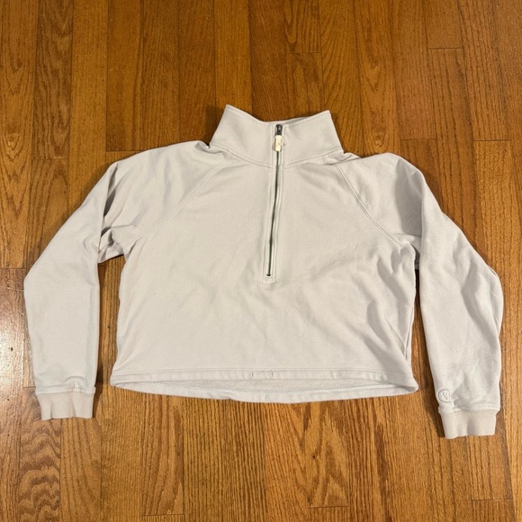 Vuori Cropped Quarter Zip Jacket Women’s Size L Sand - Picture 1 of 5